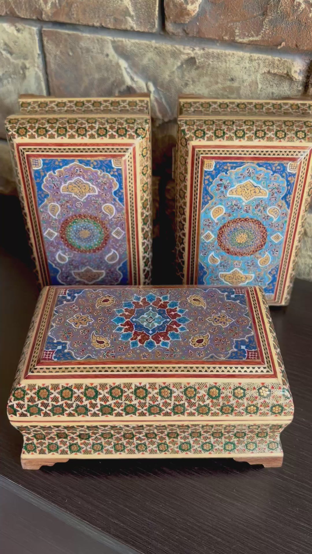 Jewelry Box - Size 10x16 - Top Painting - Interior Khatam